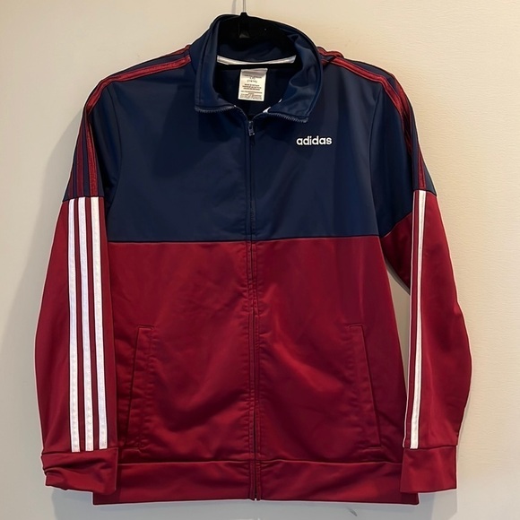 ADIDAS boys wind breaker.  Zip up. Size large (14-16) - Picture 1 of 10